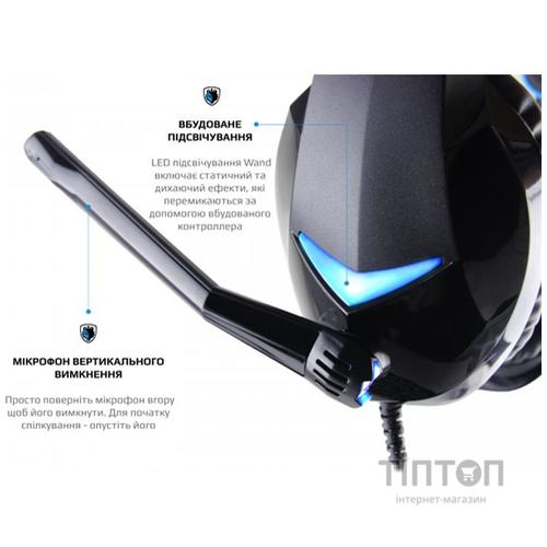 Гарнитура Sades SA-914 Wand Black/Blue LED (sa914bku)
