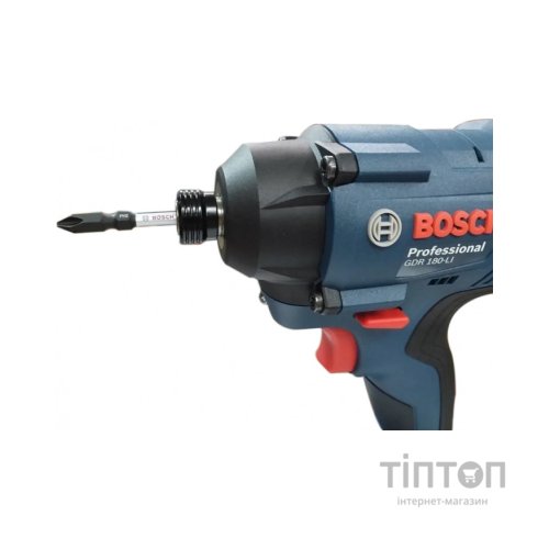 Гайковерт Bosch ударний GDR 180-Li, 2х18 В, 160 Нм, 1/4", 1.1кг, кейс (0.601.9G5.123)