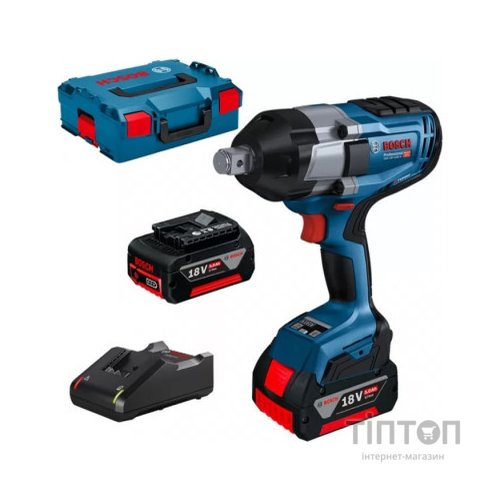 Гайковерт Bosch ударний GDS 18V-1050 H, 18В, 2x5.0 GAL1880 L-Box (0.601.9J8.522)