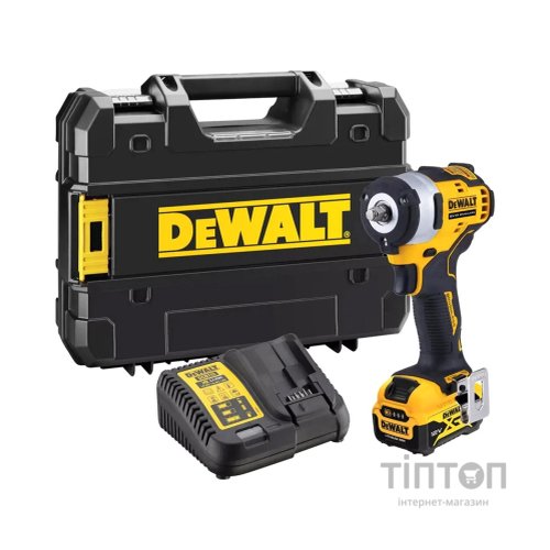 Гайковерт DeWALT 12 В XR Li-lon, 338 Нм, 1 АКБ та ЗП, кейс TSTAK (DCF903P1)