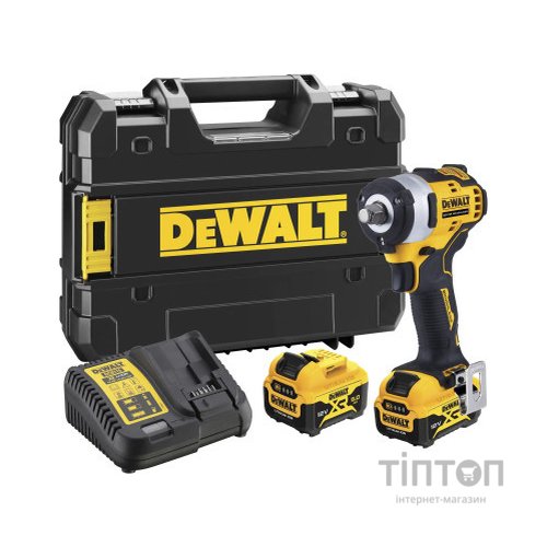 Гайковерт DeWALT 12V XR Li-lon, безщітковий, 338 Нм, 2x5Ah, кейс TSTAK (DCF901P2)