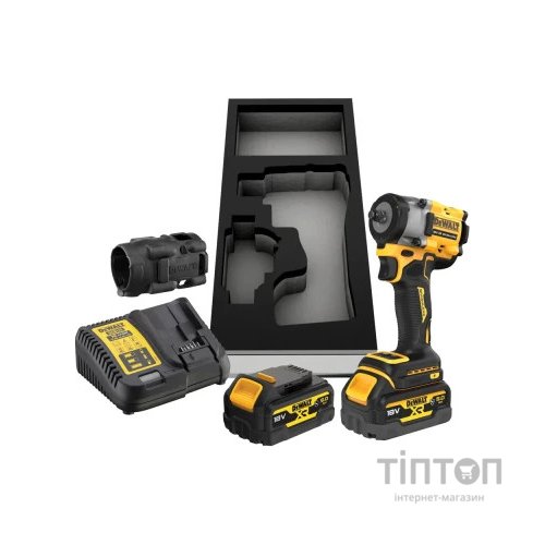Гайковерт DeWALT 18 В XR Li-lon,406 Нм, 5 Ah, 2 АКБ, ЗП, TSTAK (DCF923P2G)