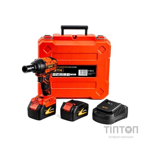 Гайковерт GTM IWC18/320BL, 18В, 320Нм, 1/2", 2x4Ah, кейс (IWC18/320BL)