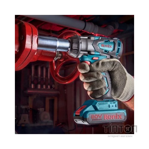 Гайковерт Ronix ударний акумуляторний 20В, 2Ah х 2 (8907K)