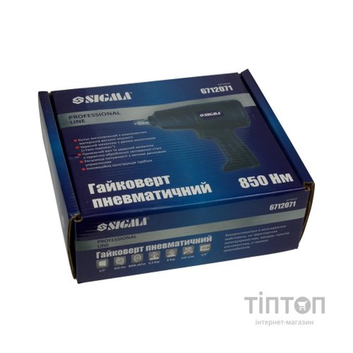 Гайковерт Sigma Profi 1/2" 850Нм 7000об/хв 142л/хв 8бар (6712071)