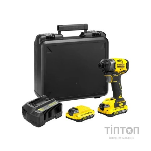 Гайковерт Stanley FatMax, 18V, 2x2Ah, 190Нм, 2900об/хв, 3800уд/хв (SFMCF820D2K)