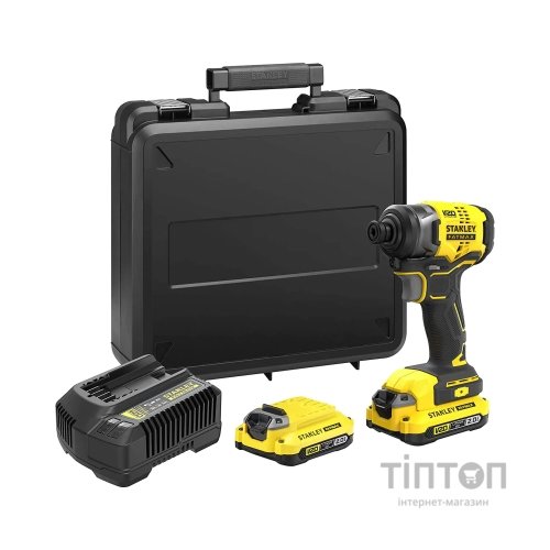 Гайковерт Stanley FatMax, Li-Ion 18В, 2x2Ah, 165 Нм, 2800 об/хв, 3100 уд/хв, 3.48 кг, кейс (SFMCF810D2K)