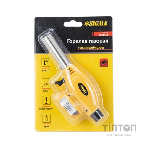 Газовий паяльник Sigma стандарт з п'єзопідпалом (2901411)