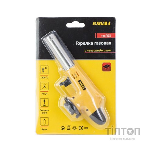 Газовий паяльник Sigma з п'єзопідпалом (2901401)