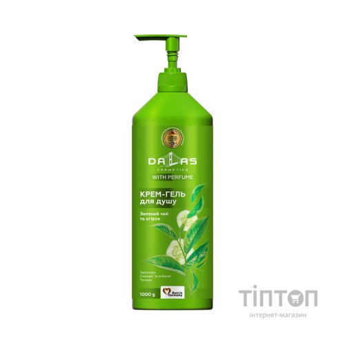Гель для душу Dalas Cosmetics Зелений чай та огірок 1000 г (4260637722607)