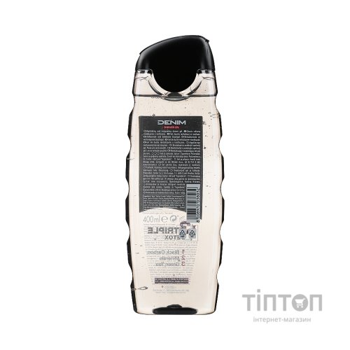 Гель для душу Denim Black потрійний детокс 400 мл (8008970038032)