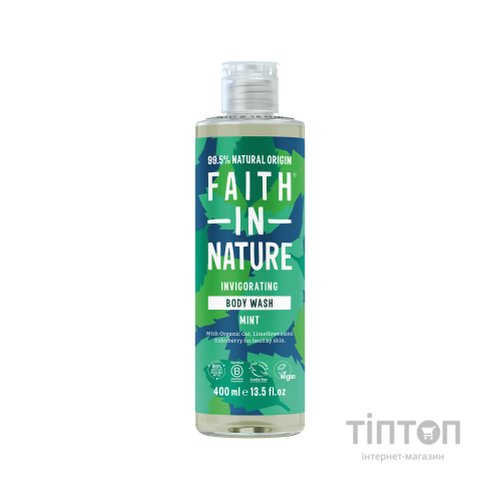 Гель для душу Faith in Nature Натуральний З м'ятою 400 мл (708002403774)