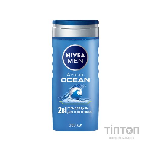 Гель для душу Nivea Men 2 в 1 Arctic Ocean для тіла та волосся 250 мл (4005900654250)