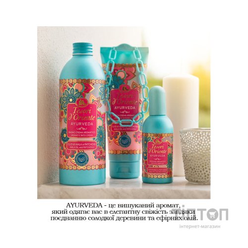 Гель для душу Tesori d'Oriente парфумований Аюрведа олія амли та пачулі 500 мл (8008970043630)
