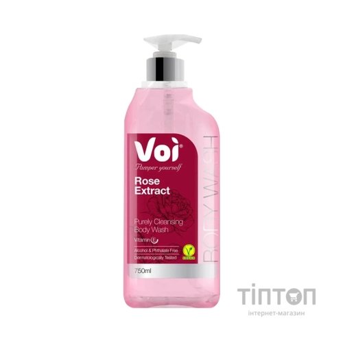 Гель для душу Voi Pamper Yourself Rose Extract Purely Cleansing Body Wash 750 мл (8681608223491)