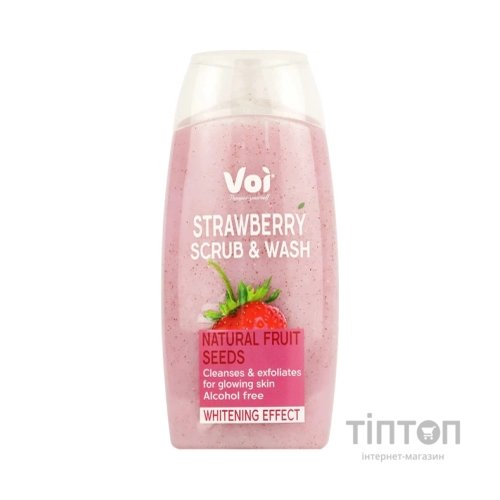 Гель для душу Voi Scrub & Wash Natural Fruit Seeds Whitening Effect 400 мл (8681608226140)