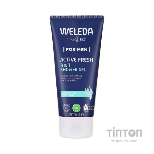 Гель для душу Weleda Active Shower Gel 3 в 1 200 мл (7611916153600)