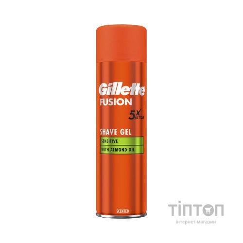 Гель для гоління Gillette Fusion Для чутливої шкіри 200 мл (7702018617098)