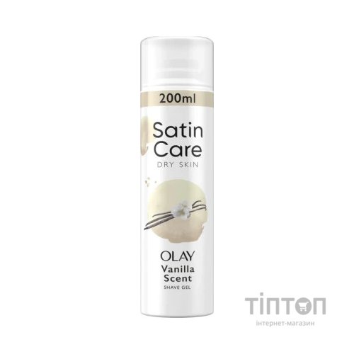Гель для гоління Satin Care Vanilla Cashmere для сухої шкіри 200 мл (7702018399567)