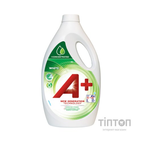 Гель для прання A+ White Для білих тканин 2.2 л (8435495810728)
