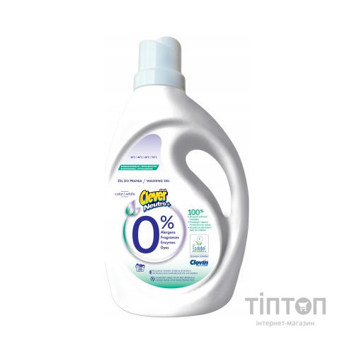 Гель для прання Clever Neutro + Color & White 1.56 л (5900308779811)