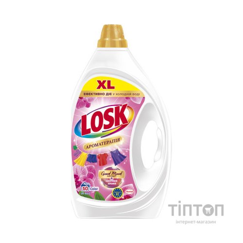 Гель для прання Losk Color Ароматерапія Ефірні масла та аромат Малазійської квітки 2.25 л (9000101803570)