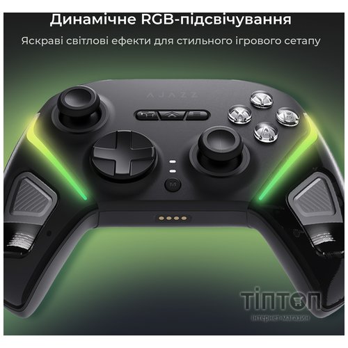 Геймпад Ajazz GP100 2.4G/BT/USB Switch/PC/iOS/Android RGB Black (GP100-B)