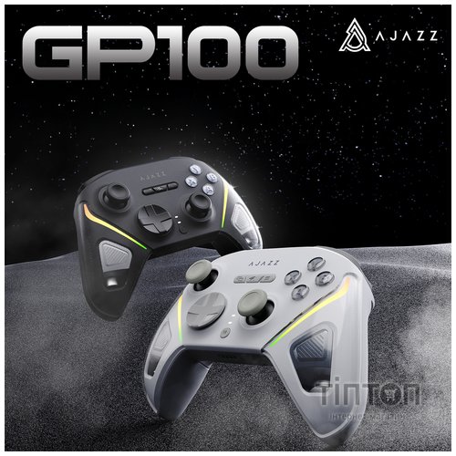 Геймпад Ajazz GP100 2.4G/BT/USB Switch/PC/iOS/Android RGB Black (GP100-B)