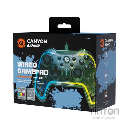 Геймпад Canyon Brighter GP-02 Wired RGB 4in1 PS3/Android BOX-TV/Nintendo Crystal (CND-GP02)