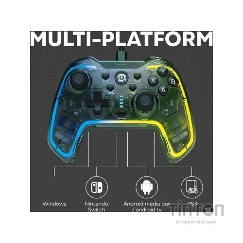 Геймпад Canyon Brighter GP-02 Wired RGB 4in1 PS3/Android BOX-TV/Nintendo Crystal (CND-GP02)