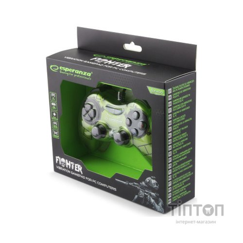 Геймпад Esperanza Fighter PC Green (EGG105G)