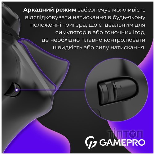 Геймпад GamePro GPS13B BT 5.3/USB/PC/iOS/Android/PS3/PS4 RGB Black (GPS13B)