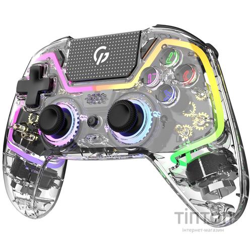 Геймпад GamePro GPS13T BT 5.3/USB/PC/iOS/Android/PS3/PS4 RGB Transparent (GPS13T)