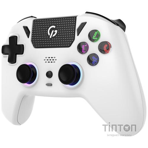 Геймпад GamePro GPS13W BT 5.3/USB/PC/iOS/Android/PS3/PS4 RGB White (GPS13W)