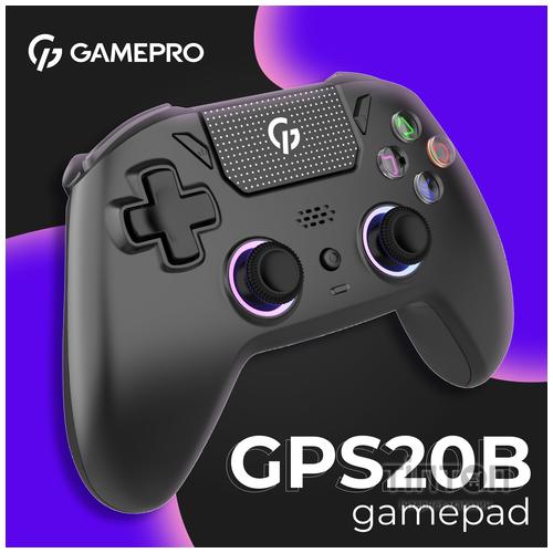 Геймпад GamePro GPS20B 2.4G/BT 5.1/USB (Switch/PC/PS/iOS/Android) RGB Black (GPS20B)