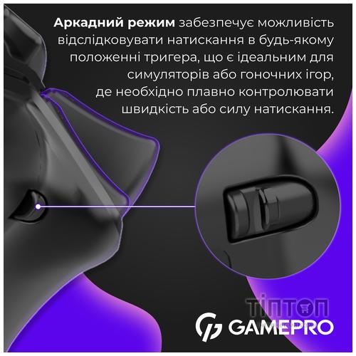 Геймпад GamePro GPS20B 2.4G/BT 5.1/USB (Switch/PC/PS/iOS/Android) RGB Black (GPS20B)