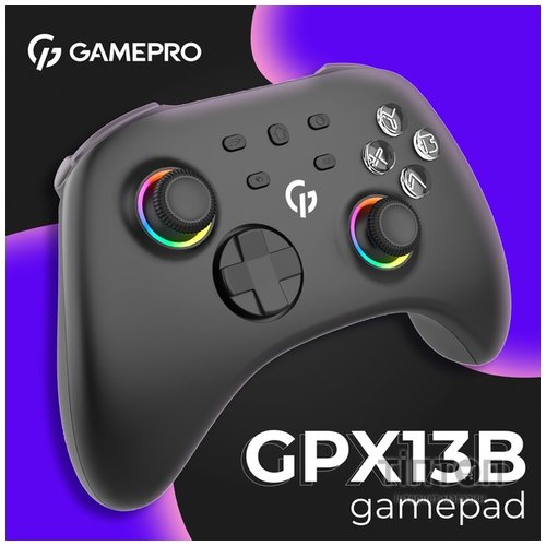 Геймпад GamePro GPX13B 2.4G/BT 5.1/USB/PC/iOS/Android RGB Black (GPX13B)