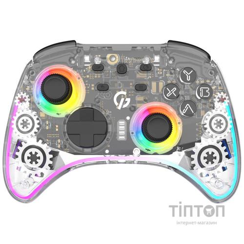 Геймпад GamePro GPX13T 2.4G/BT 5.1/USB/PC/iOS/Android RGB Transparent (GPX13T)