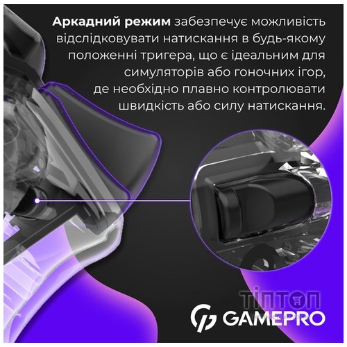 Геймпад GamePro GPX13T 2.4G/BT 5.1/USB/PC/iOS/Android RGB Transparent (GPX13T)