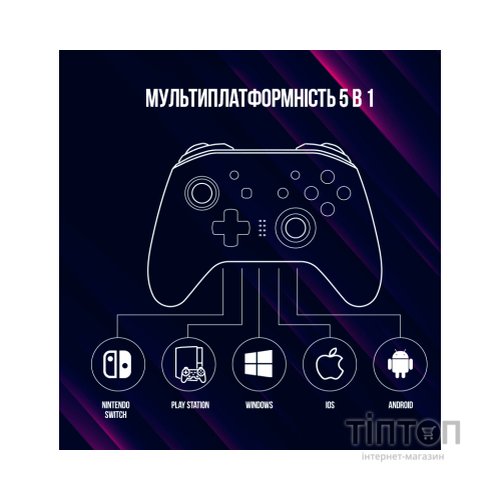 Геймпад Lorgar TRIX-510 PC iOS13 Android PS3 Bluetooth Black (LRG-GP510)