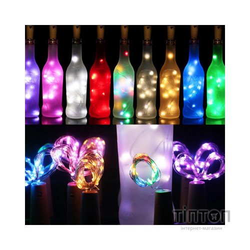 Гірлянда ColorWay пробка для пляшки на батарейках LED 20/2М (5шт/уп) кольорова (CW-GC-20L2BMC)