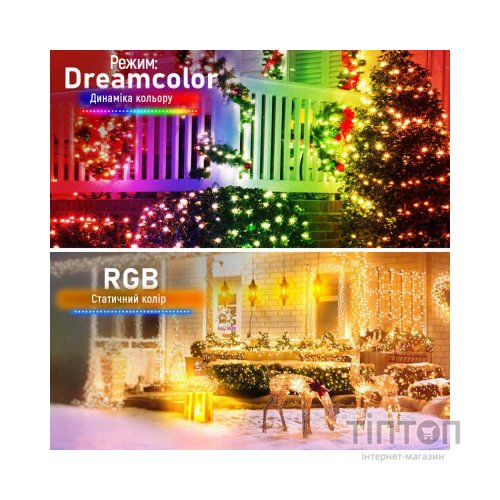 Гірлянда ColorWay Smart LED RGB WiFi+Bluetooth 10M 60LED IP65 (CW-GS-60L10UMC)