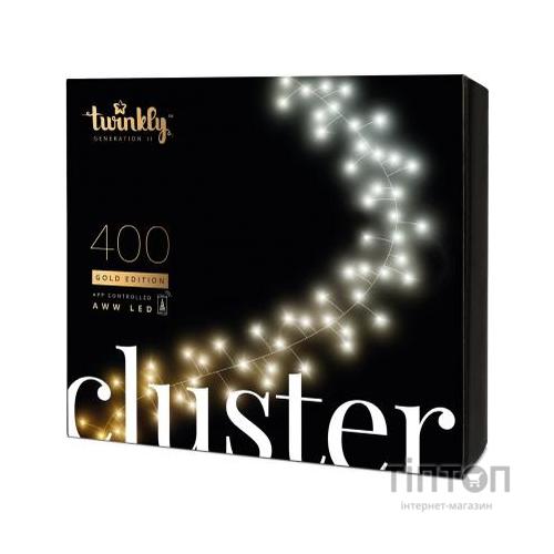 Гірлянда Twinkly Smart LED Cluster AWW, 400, BT+WiFi, Gen II, IP44 кабель чо (TWC400GOP-BEU)