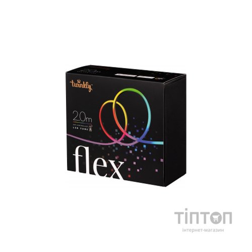 Гірлянда Twinkly Smart LED Flex RGB, гнучкий контур, IP20, 2м, кабель білий (TWFL200STW-WEU)