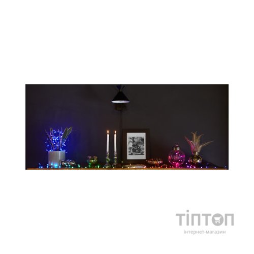 Гірлянда Twinkly Smart LED Strings RGBW 250, BT+WiFi, Gen II, IP44, кабель ч (TWS250SPP-BEU)
