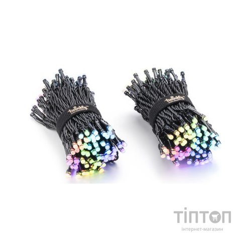 Гірлянда Twinkly Smart LED Strings RGBW 400, BT+WiFi, Gen II, IP44, кабель ч (TWS400SPP-BEU)