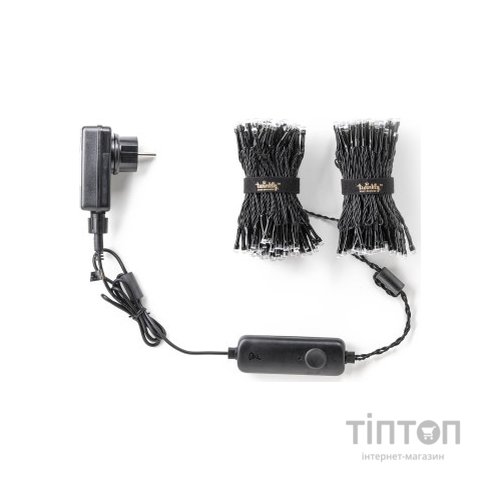 Гірлянда Twinkly Smart LED Strings RGBW 400, BT+WiFi, Gen II, IP44, кабель ч (TWS400SPP-BEU)