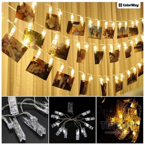 Гірлянда з прищепками ColorWay (CW-LCP-20L30B) 20 LED, 3м
