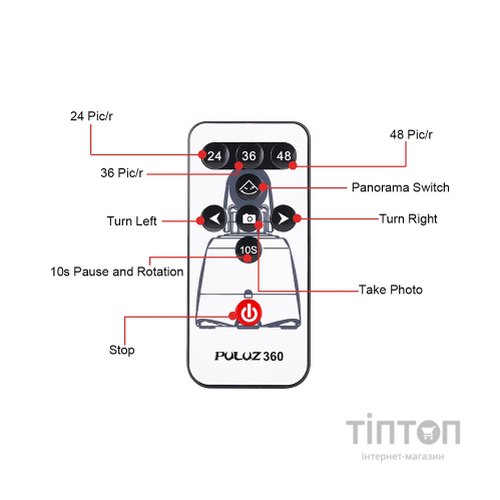 Голова штативна Puluz PU360R red (PU360R)