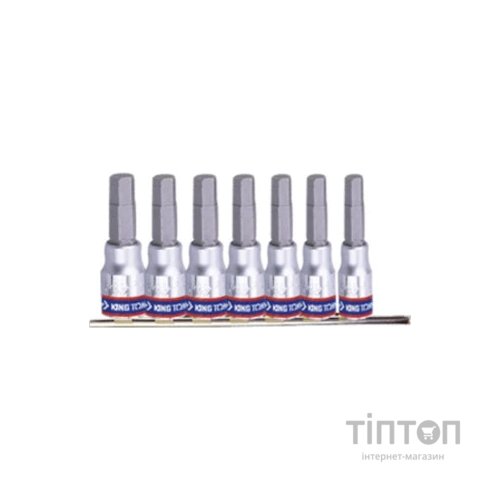 Головка торцева KING TONY Н3-Н10, 7 шт. (2127PR)